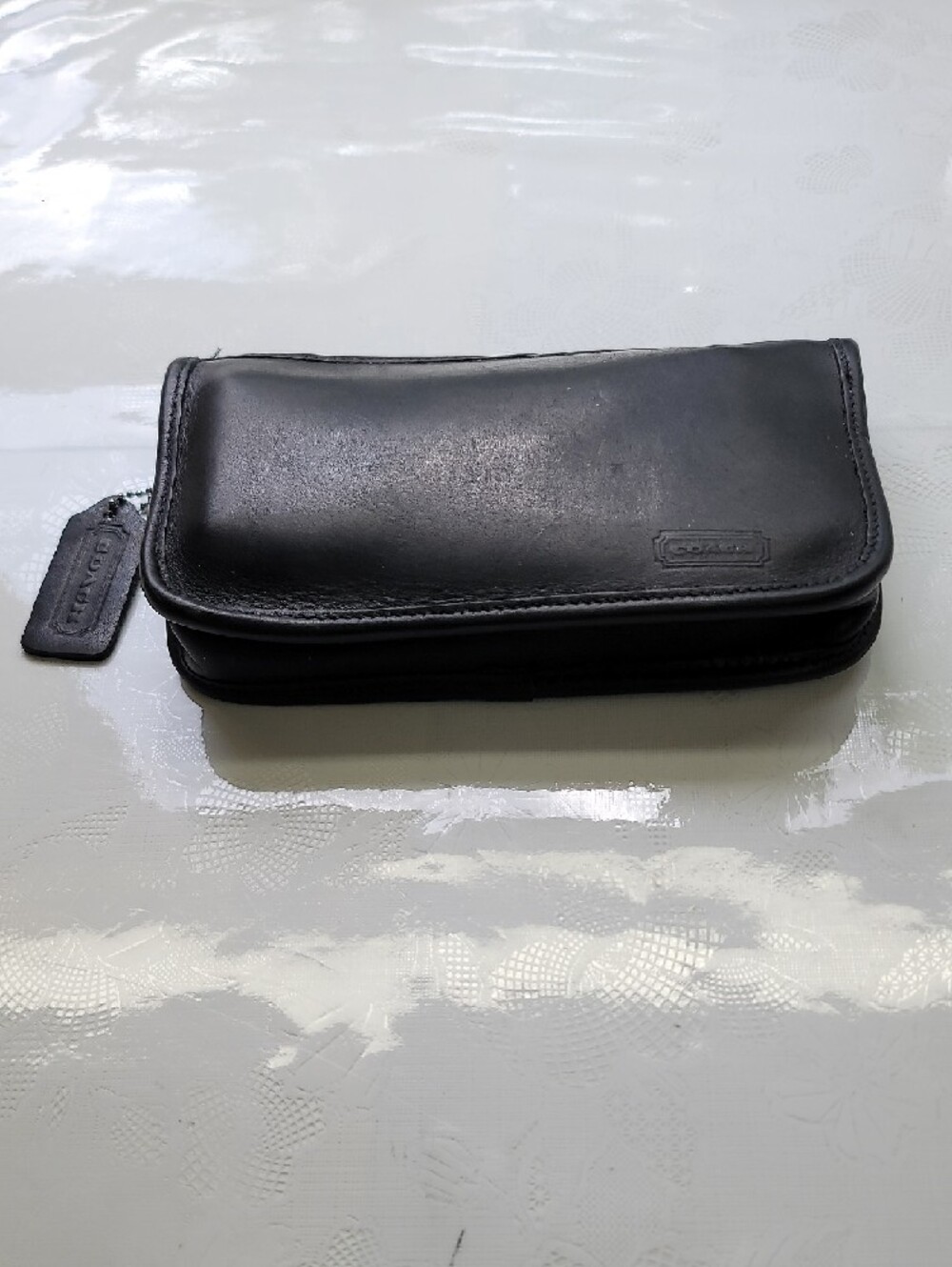 Coach Vintage  Black Leather Cosmetic Case Pouch. - Picture 2 of 14